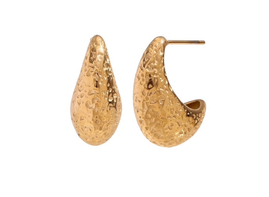 Stålörhängen med 18K förgyllning 20MM / 9,2MM