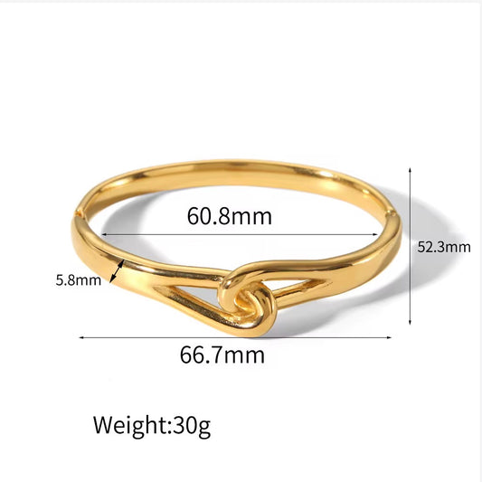 Stålarmband med 18K förgyllning