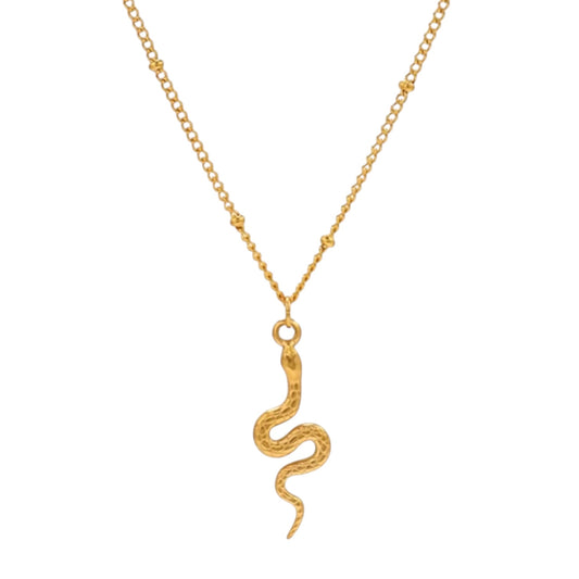 Stålhalsband med 18K förgyllning 41+5 cm