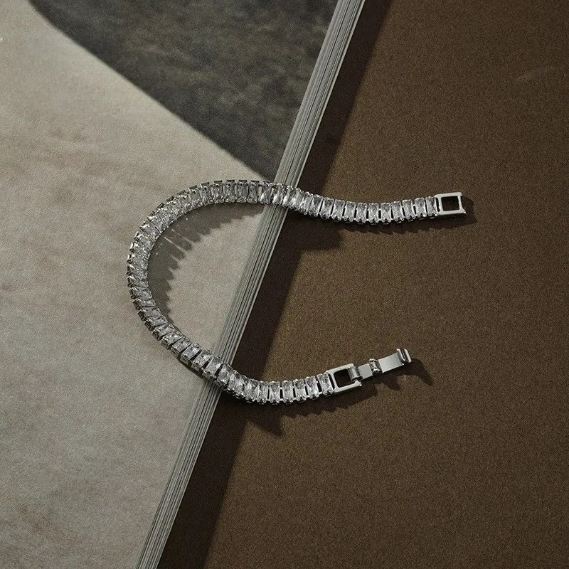 Stålarmband med CZ 19CM / 17CM (6MM)