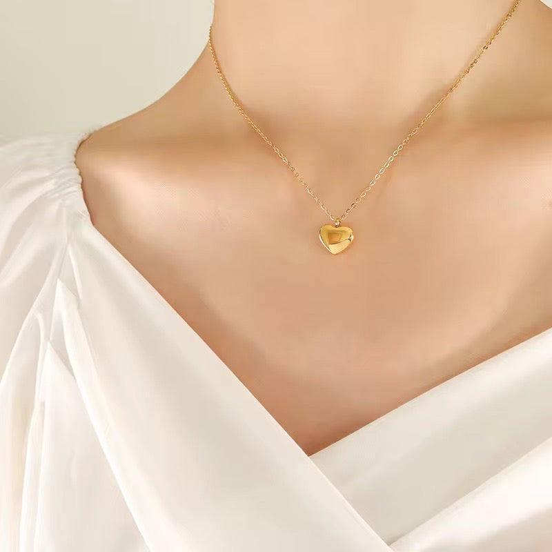 Stålhalsband med 18K förgyllning 40+5 cm