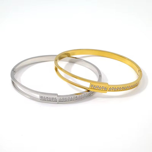 Stålarmband med CZ 5MM