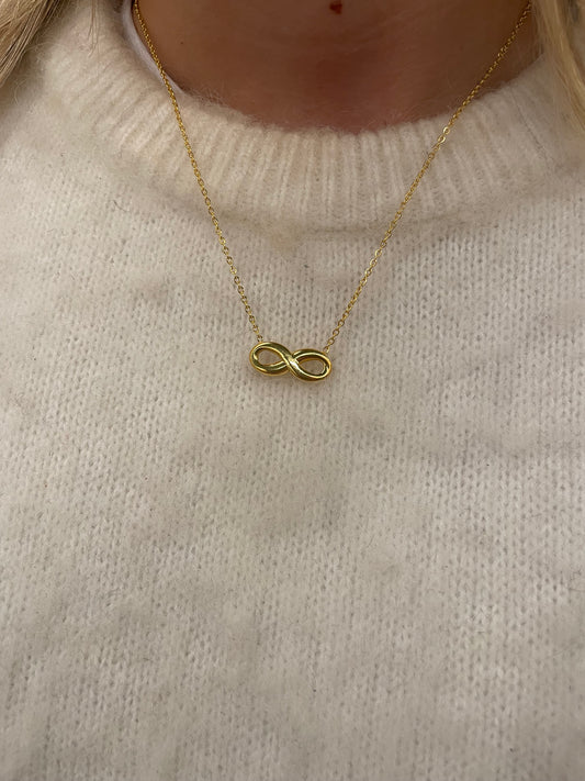 Stålhalsband med 18K förgyllning 40+5 cm