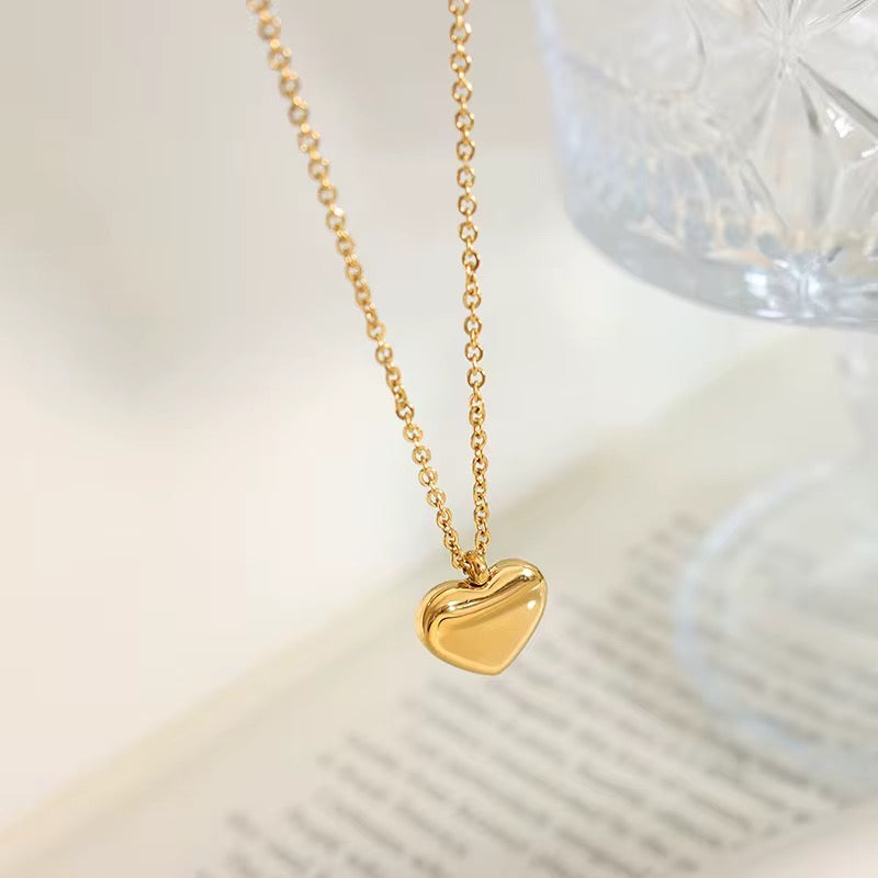Stålhalsband med 18K förgyllning 40+5 cm
