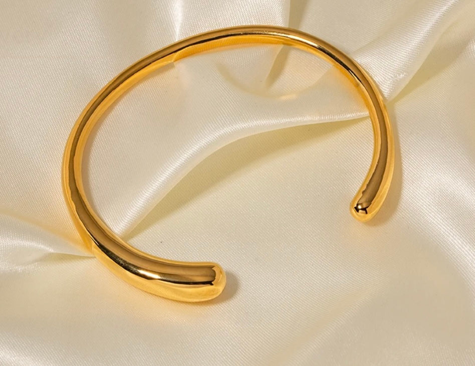 Stålarmband med 18K förgyllning - Reglerbar