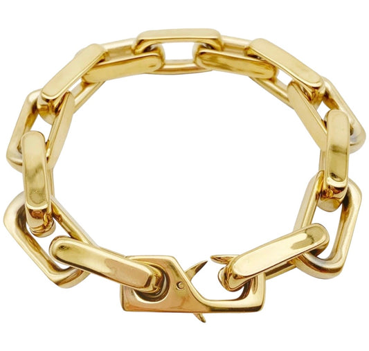 Stålarmband med 18K förgyllning 19 cm