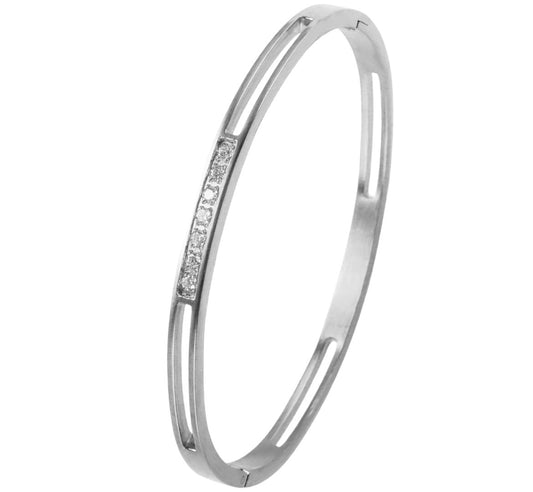 Stålarmband med CZ 4MM