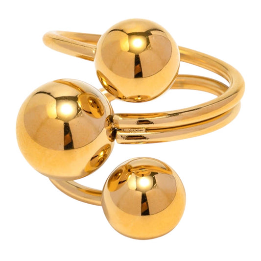 Stålring med 18K förgyllning - Reglerbar