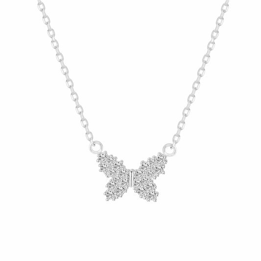 Stålhalsband med CZ 40+5 cm