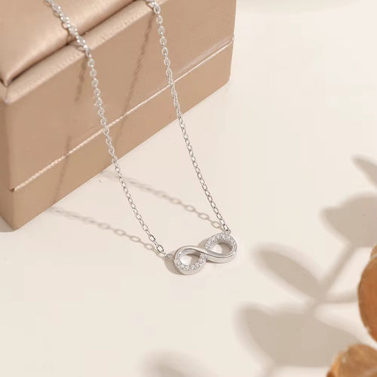 Stålhalsband med CZ 40+5 cm