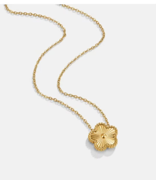 Stålhalsband med 18K förgyllning 40+5 cm