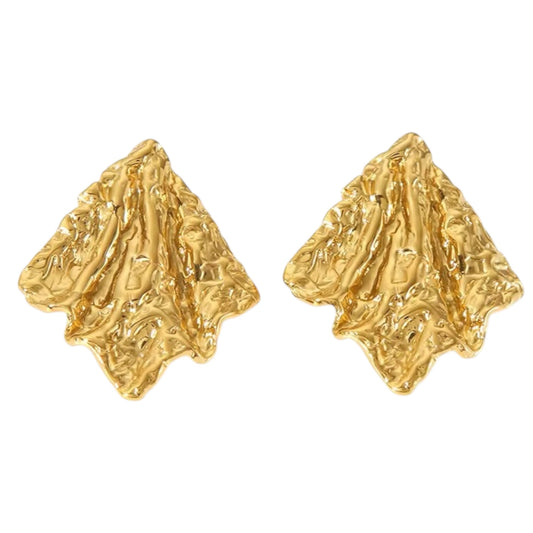 Stålörhängen med 18K förgyllning 36,5MM / 31MM