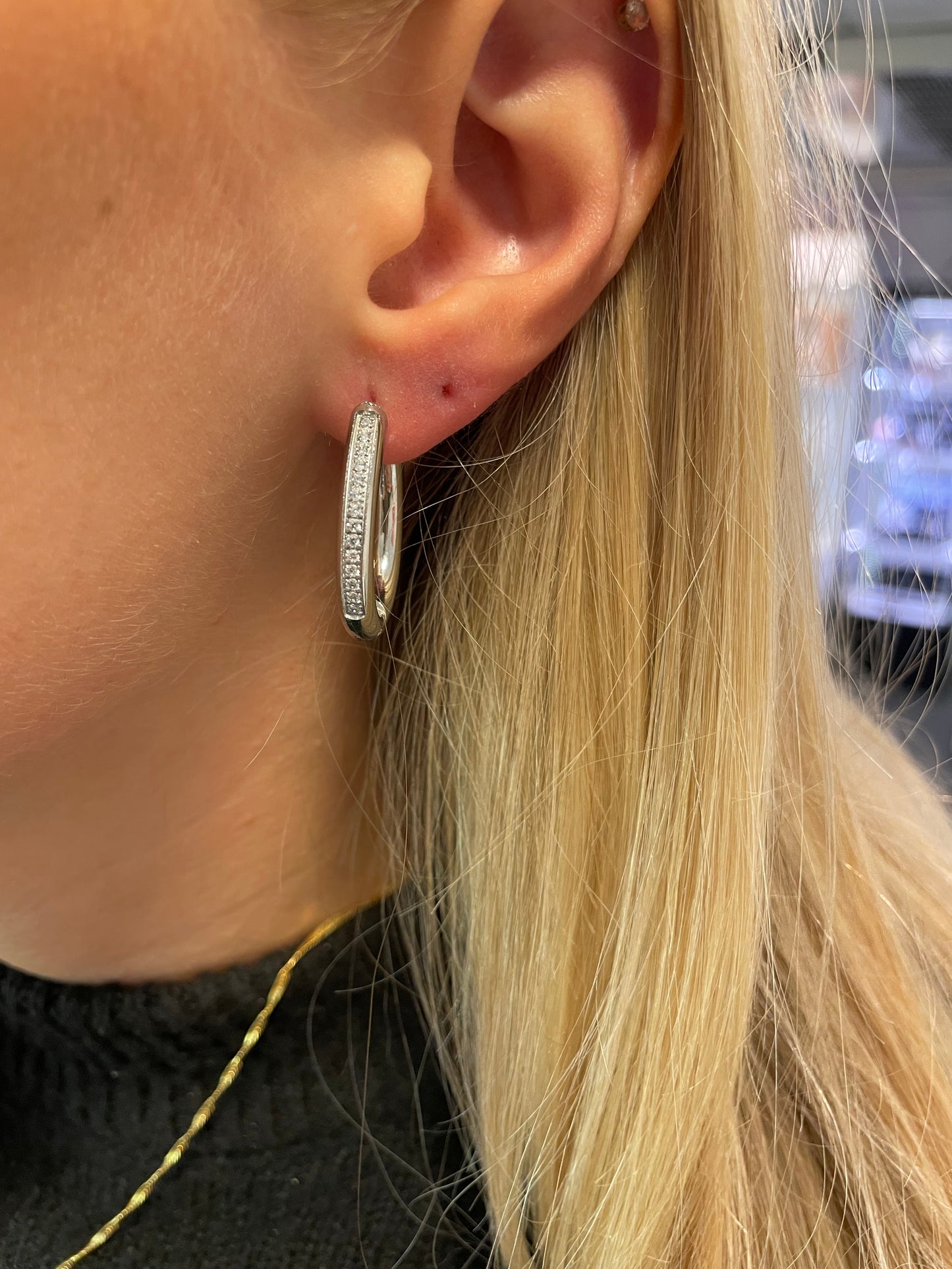 Stålörhängen med CZ 24MM / 20MM
