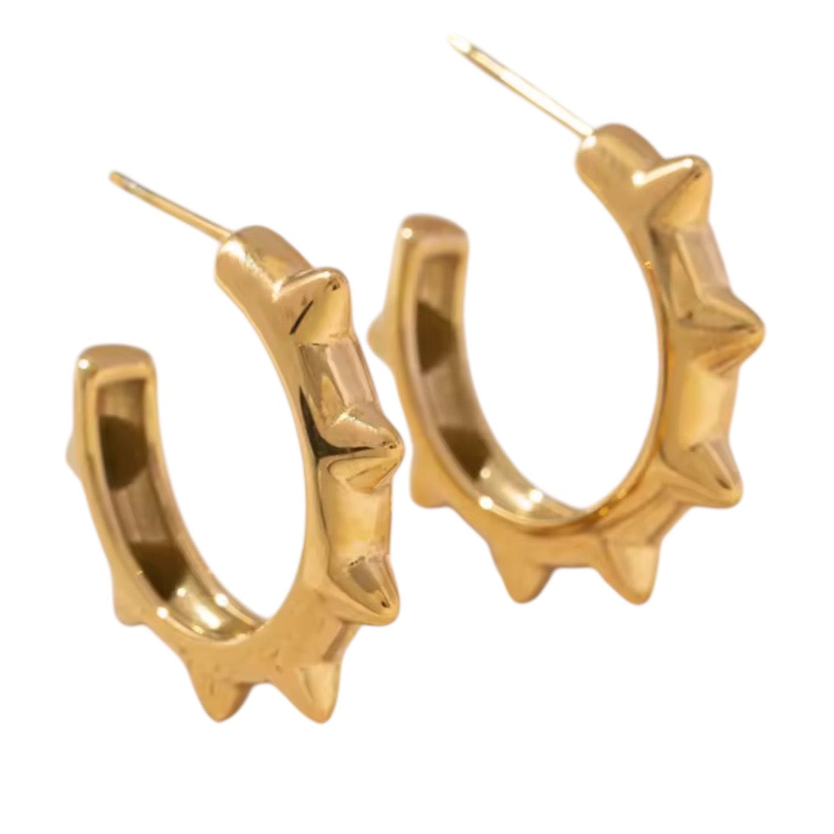 Stålörhängenmed 18K förgyllning 27MM / 23MM