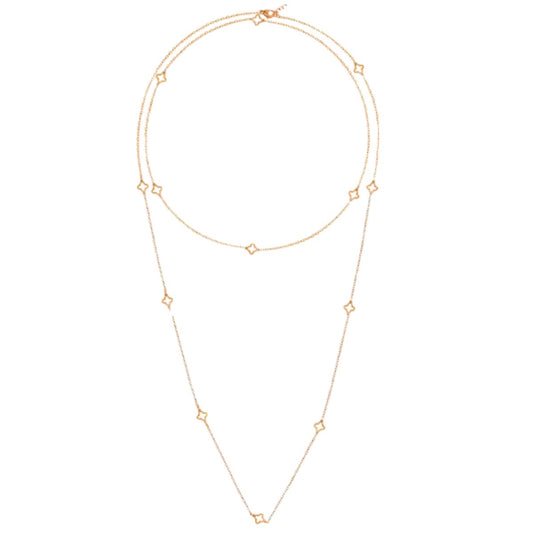 Stålhalsband med 18K förgyllning 110CM