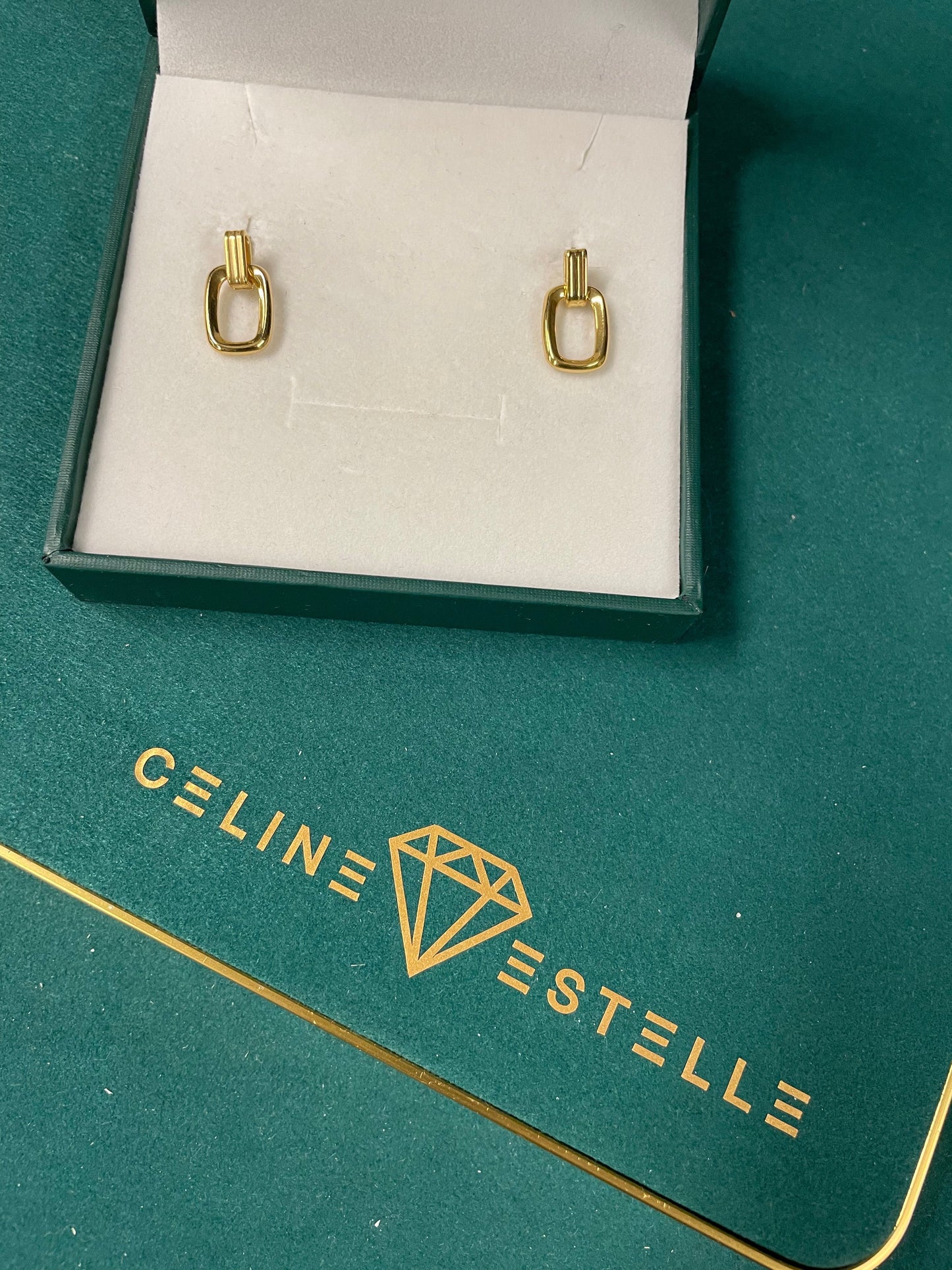 Stålörhängen med 18K förgyllning 20MM