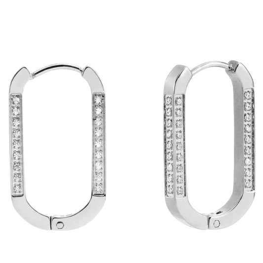 Stålörhängen med CZ 25MM