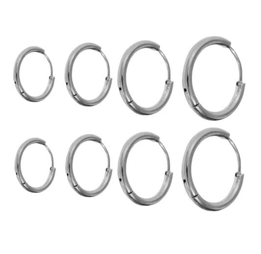 Stålörhängen 10MM / 12MM / 14MM / 16MM (Tjocklek: 2MM)