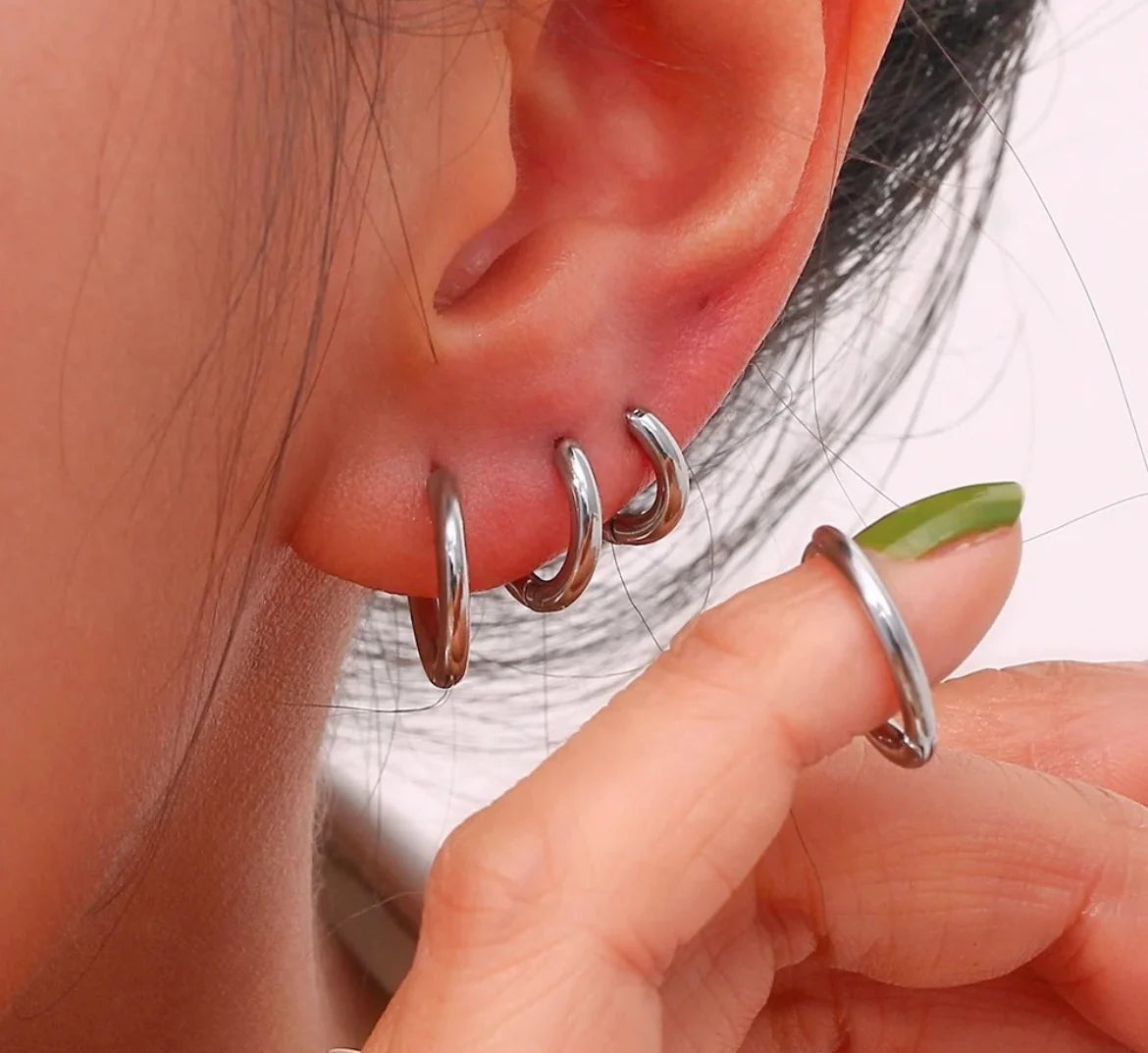 Stålörhängen 10MM / 12MM / 14MM / 16MM (Tjocklek: 2MM)