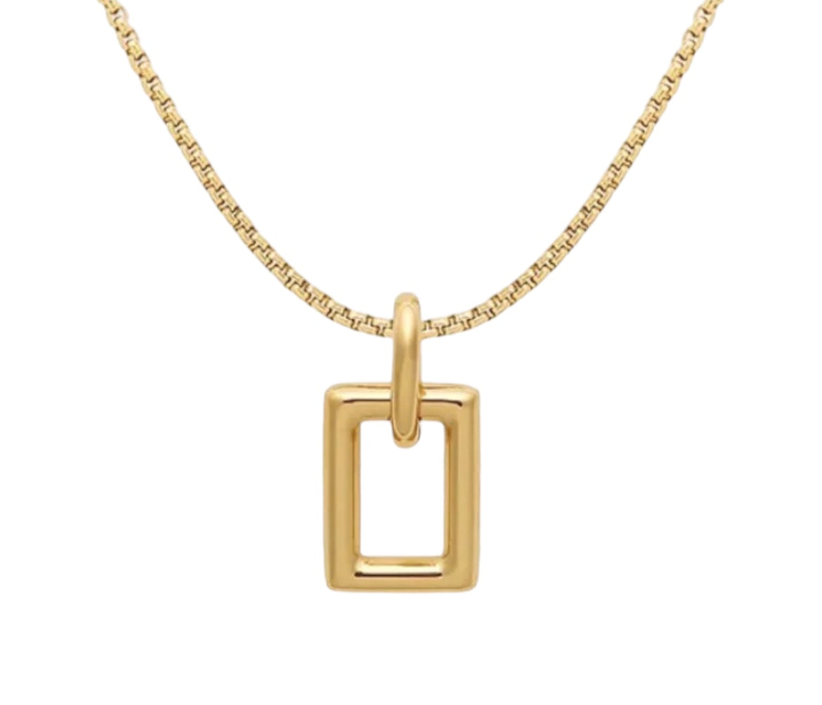 Stålhalsband med 18K förgyllning 40+5 cm