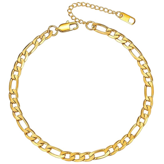 Stålarmband med 18K förgyllning 16,5+4 cm 5MM / 7MM