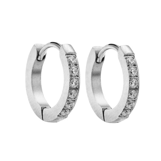 Stålörhängen med CZ 13MM