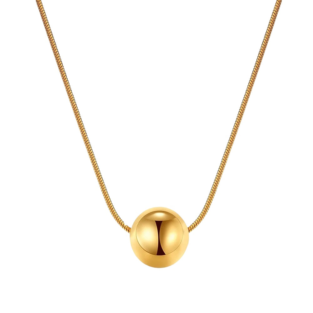 Stålhalsband med 18K förgyllning 40+5 cm