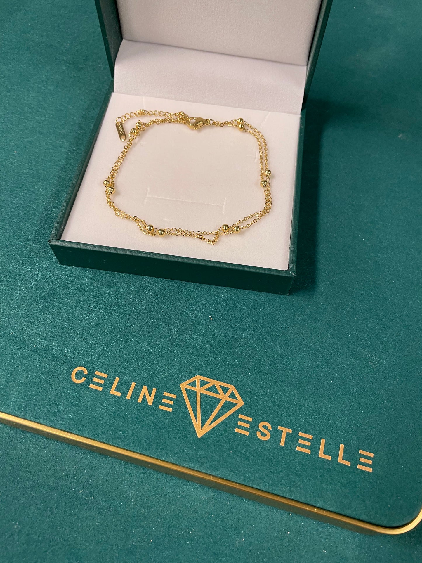 Stålarmband med 18K förgyllning 16+4 cm