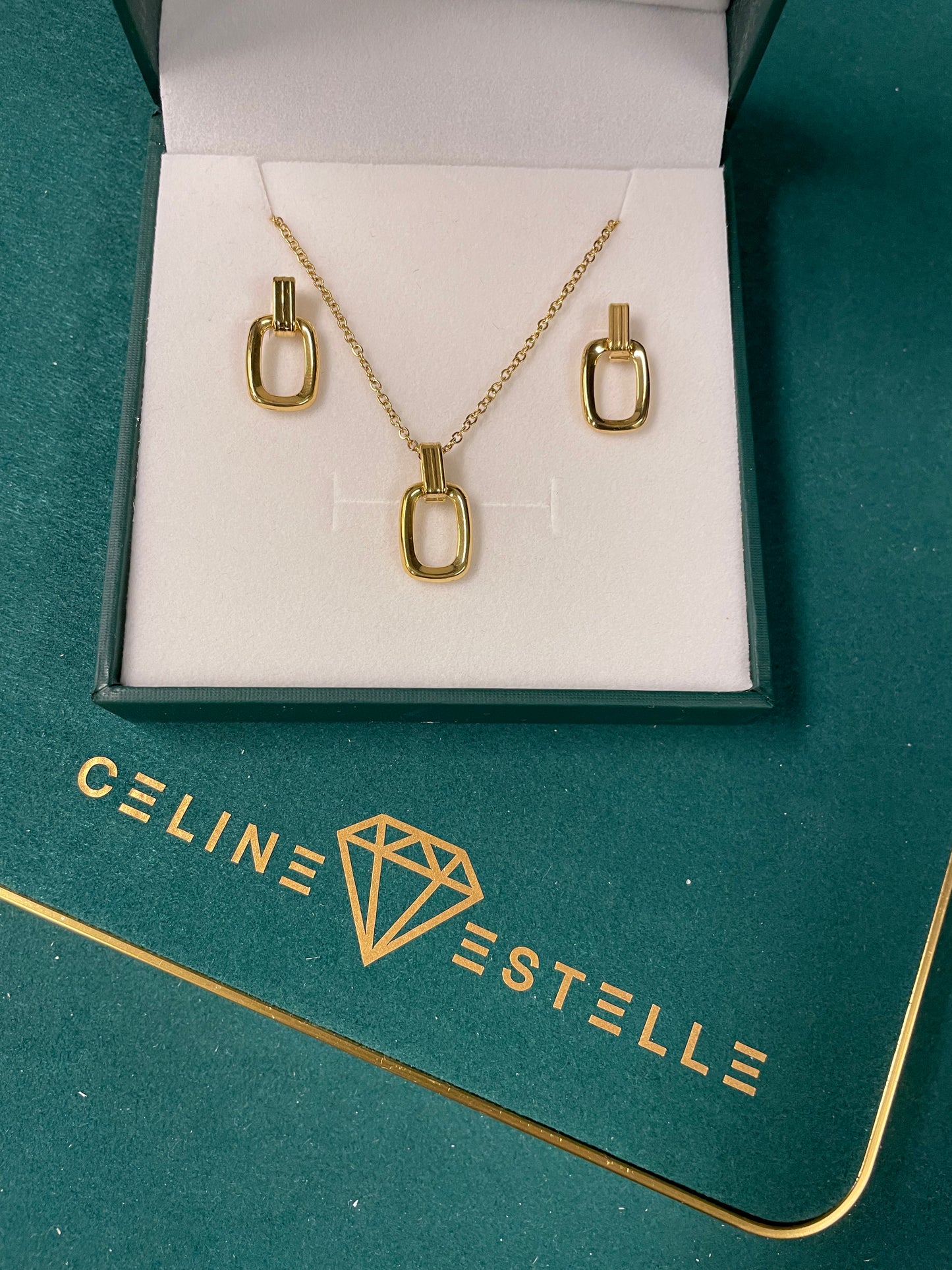 Stålhalsband med 18K förgyllning 40+5 cm
