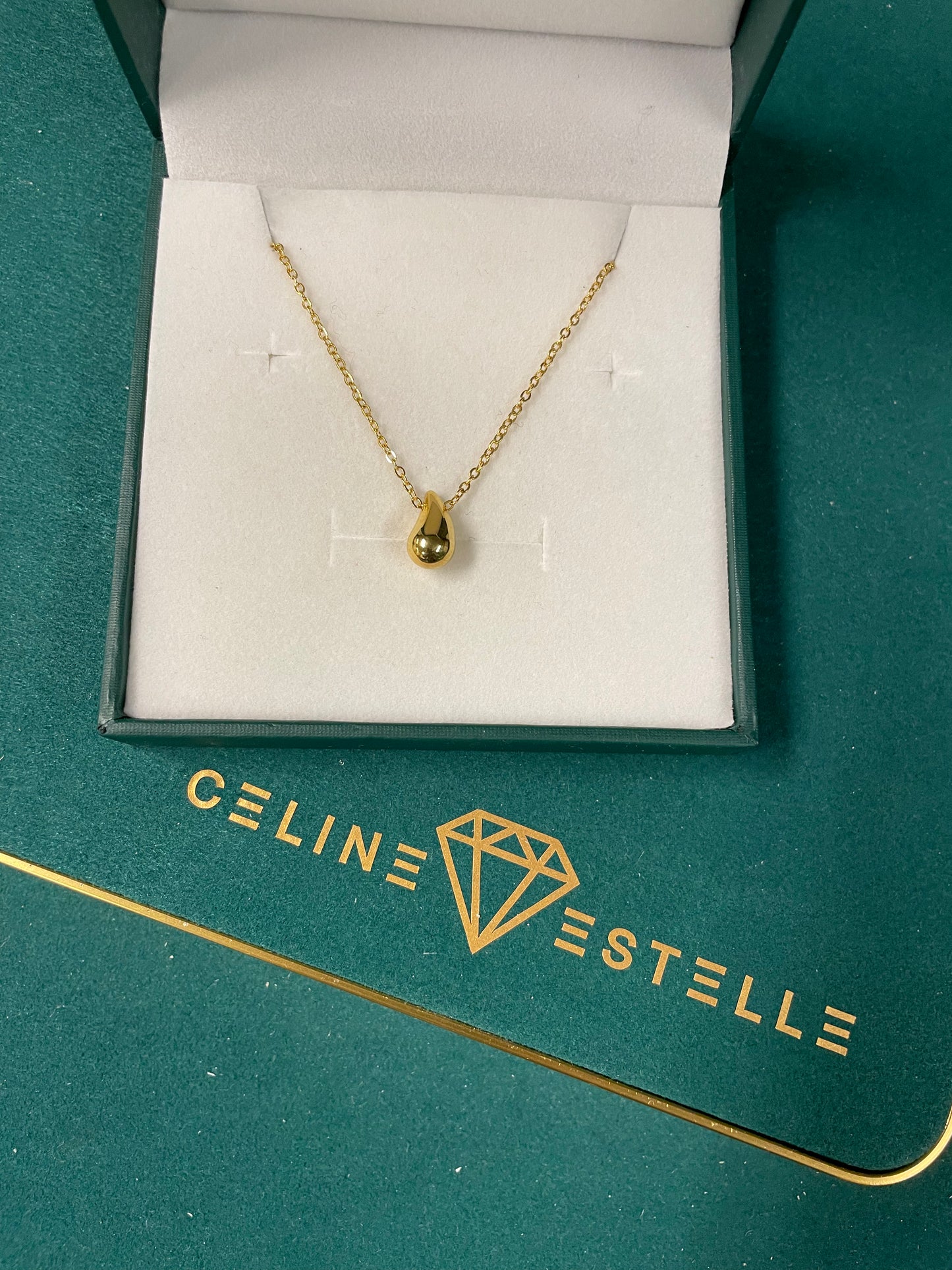 Stålhalsband med 18K förgyllning 40+5 cm
