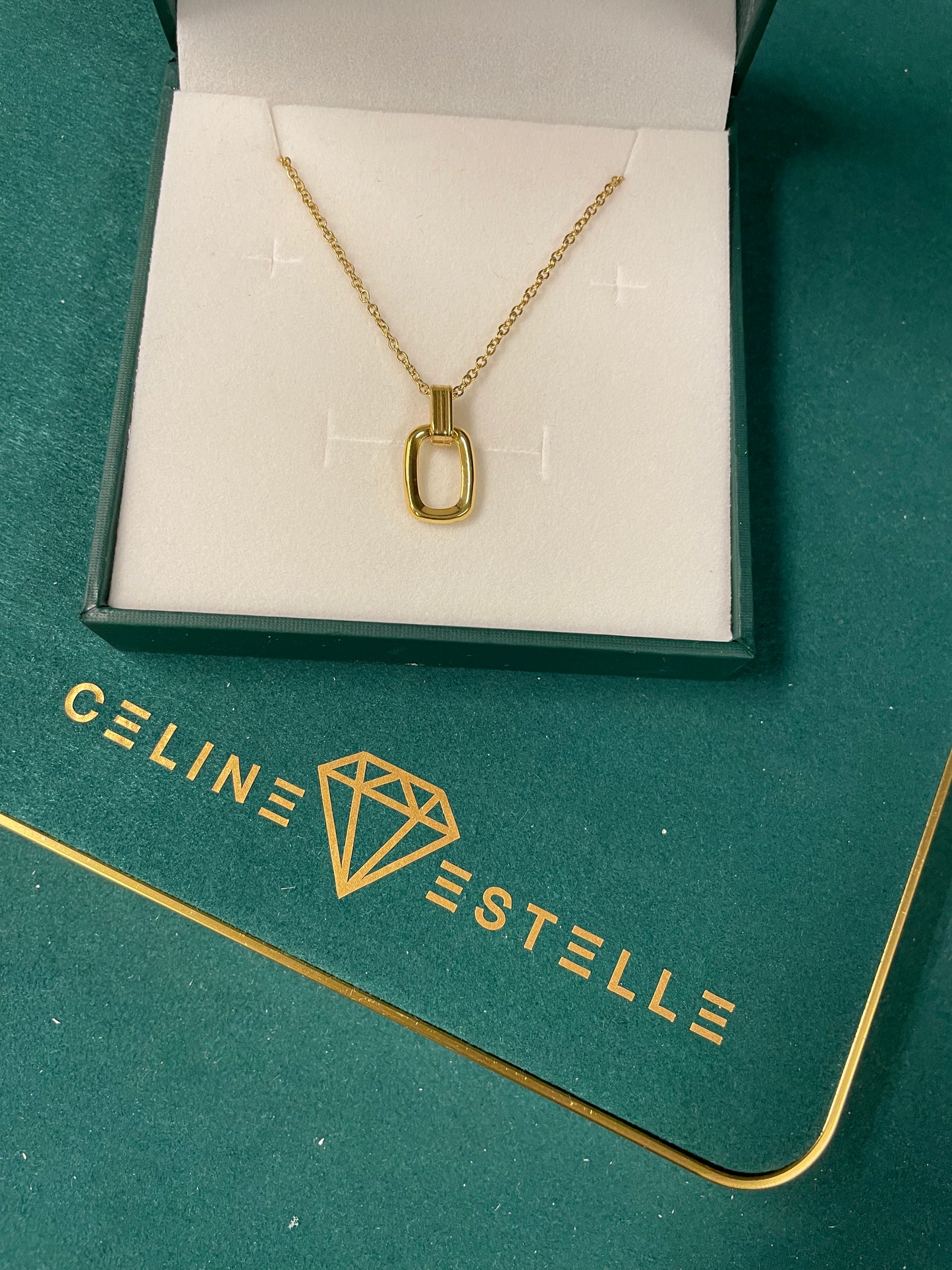 Stålhalsband med 18K förgyllning 40+5 cm