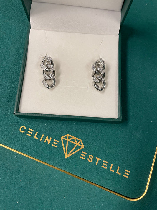 Stålörhängen med CZ 25MM