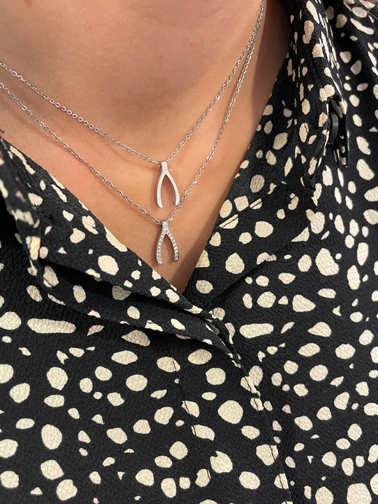 Stålhalsband med CZ 42+5 cm