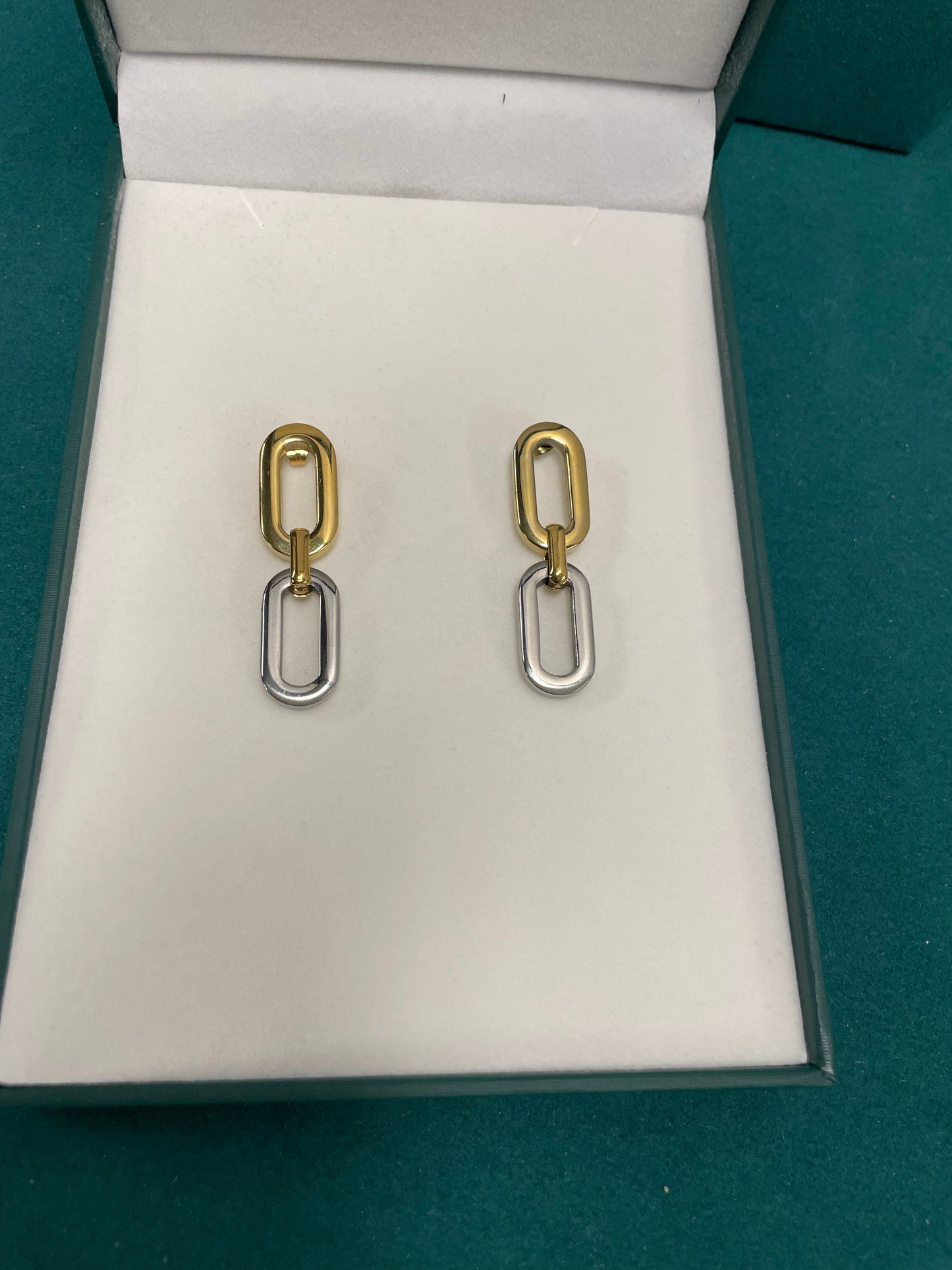 Stålörhängen med 18K förgyllning 45MM