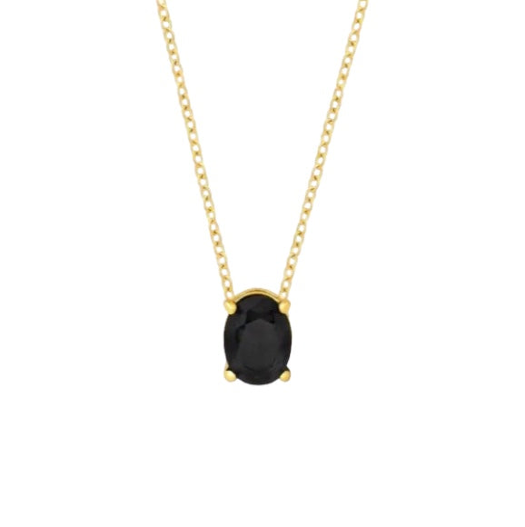 Stålhalsband med 18K förgyllning och CZ 40+5 cm