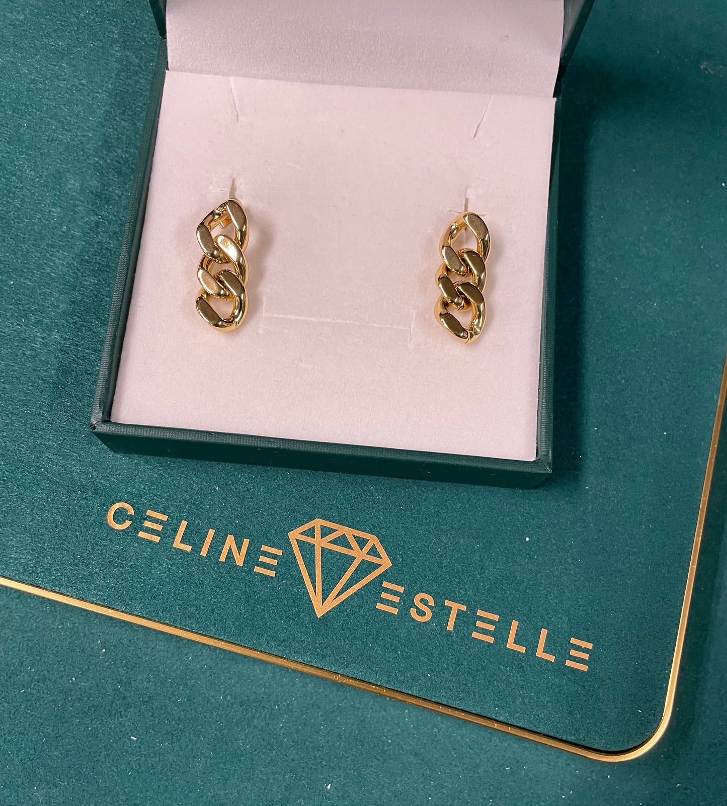 Stålörhängen med 18K förgyllning 23MM