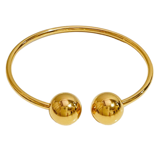 Stålarmband med 18K förgyllning - Öppen