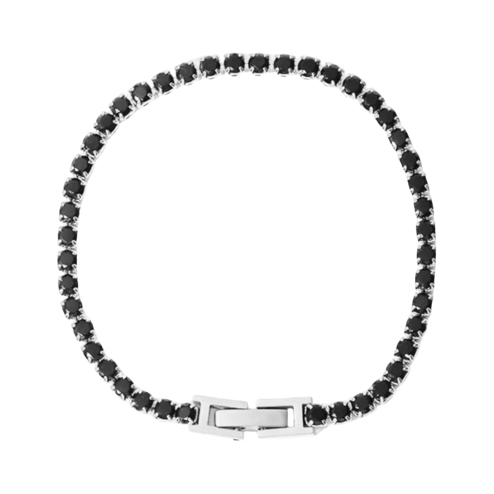 Stålarmband med CZ (3 MM) (17,5 cm)