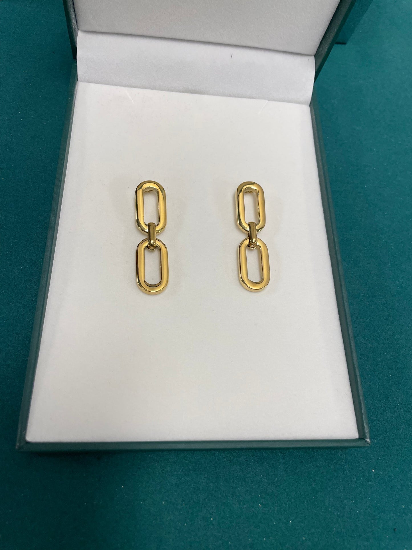 Stålörhängen med 18K förgyllning 45MM