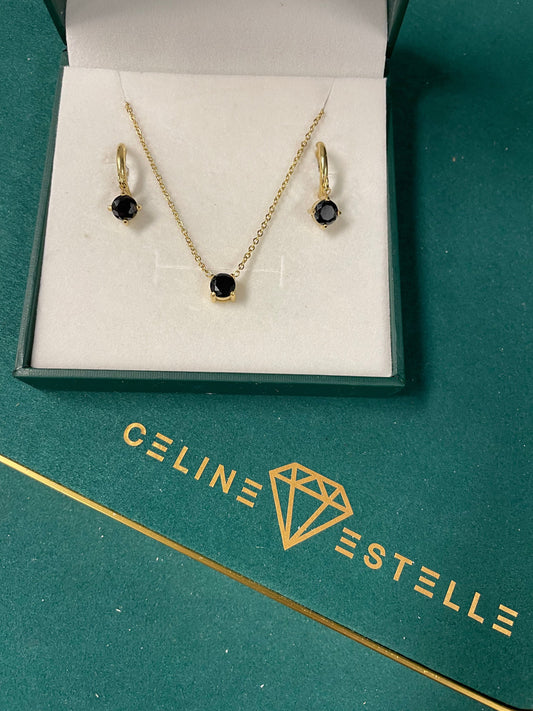 Stålörhängen med 14K förgyllning och CZ