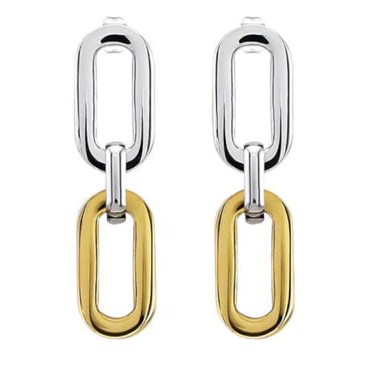 Stålörhängen med 18K förgyllning 45MM