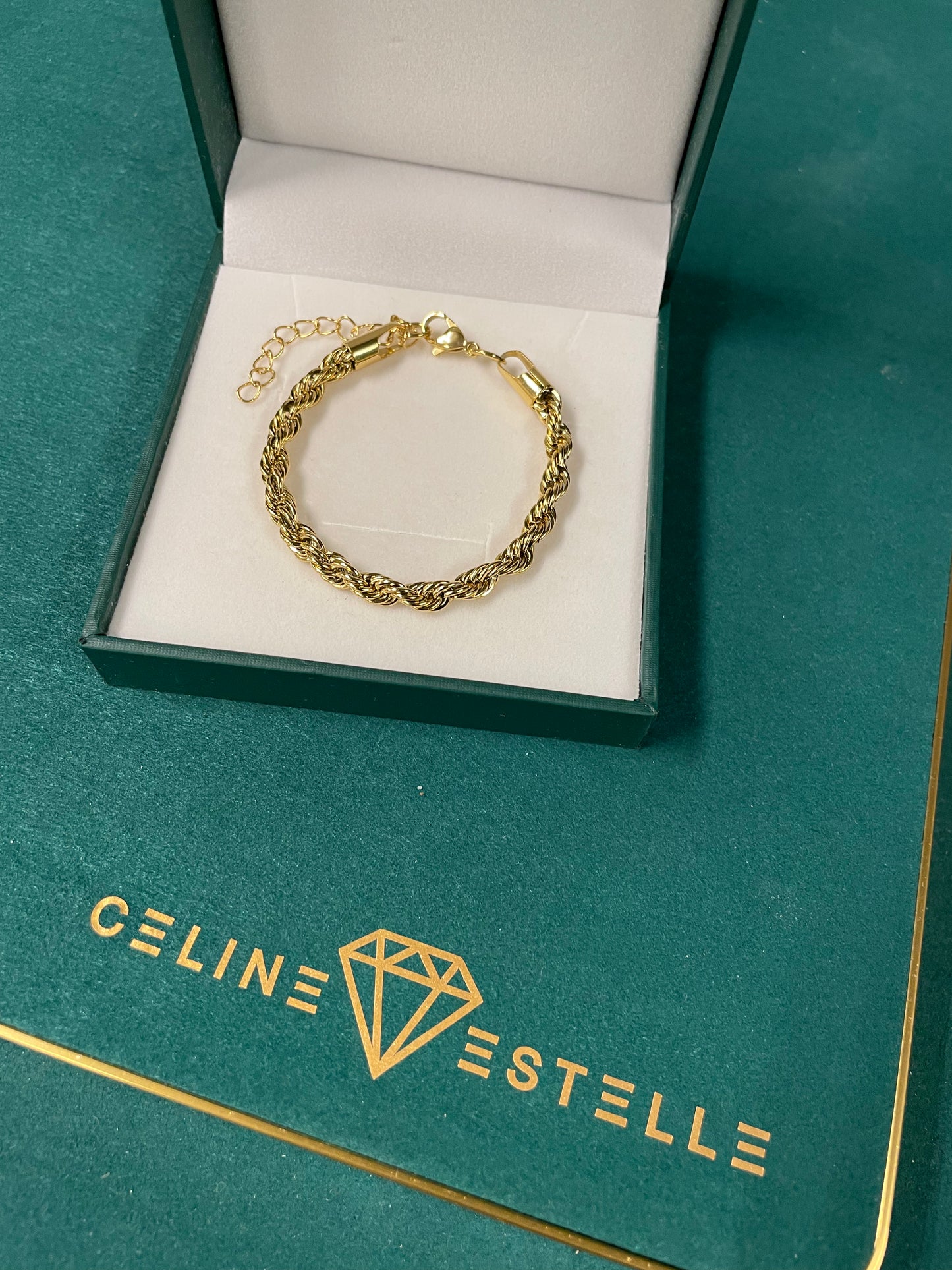 Stålarmband med 18K förgyllning 4MM / 5MM