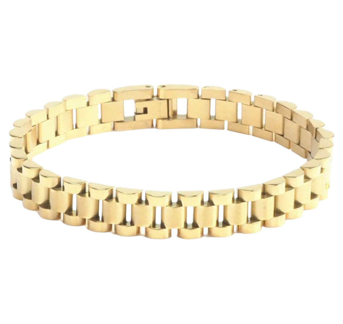 Stålarmband med 18K förgyllning (10 MM) - Reglerbar