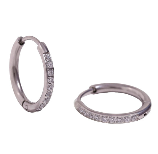 Stålörhängen med CZ 16MM / 2MM