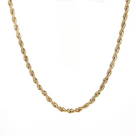 Stålhalsband med 18K förgyllning 5MM/4MM 45+5 cm