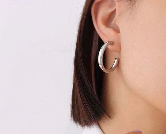 Stålörhängen 40MM / 25MM / 20MM (Tjocklek: 4MM)