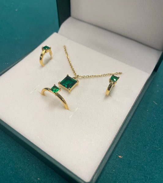 Stålring med 18K förgyllning och CZ - Reglerbar