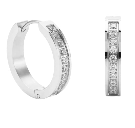 Stålörhängen med CZ 20MM