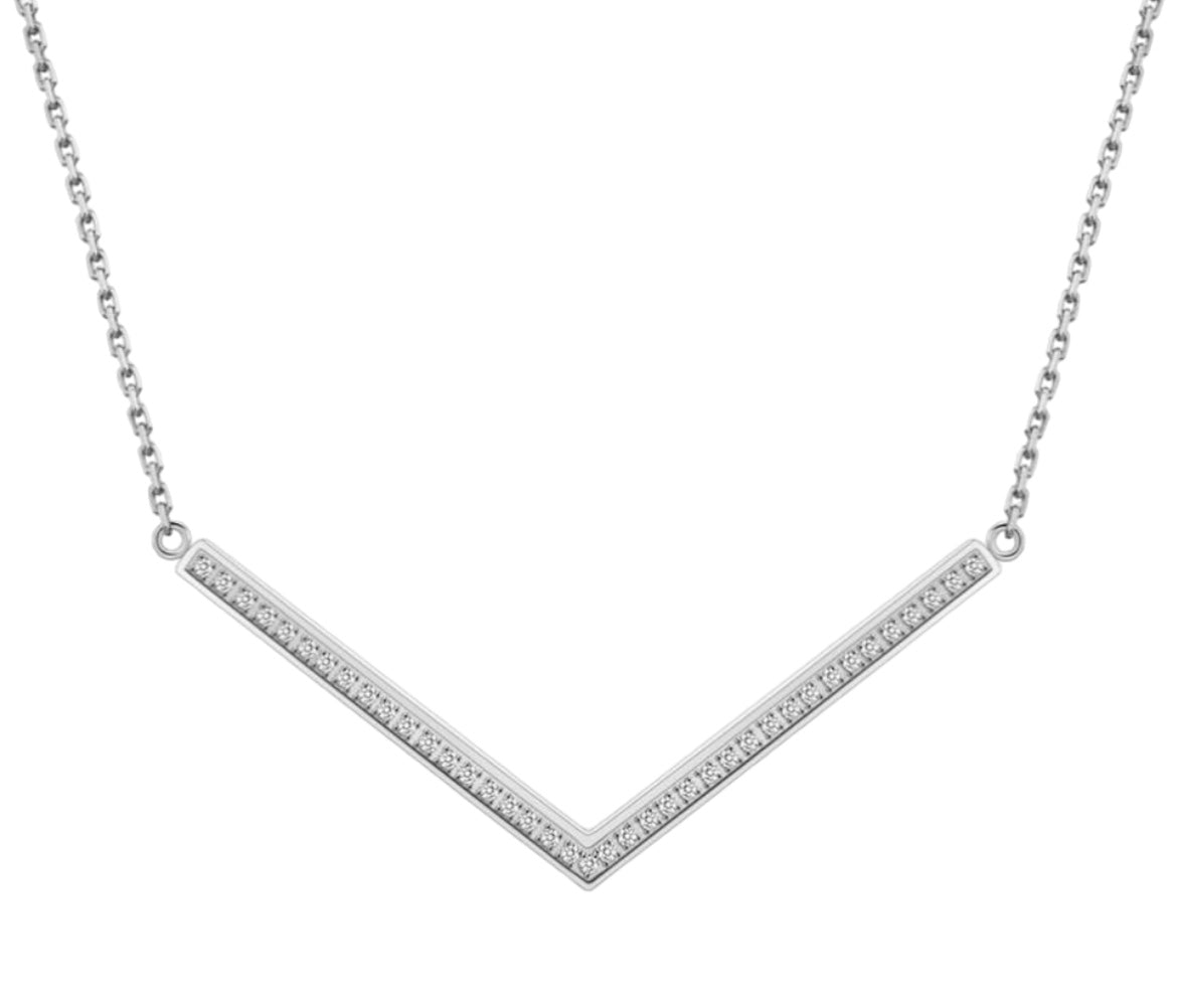 Stålhalsband med CZ 40+5 cm