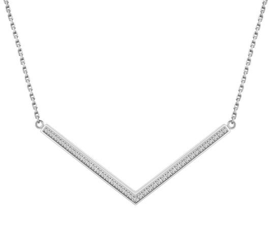 Stålhalsband med CZ 40+5 cm